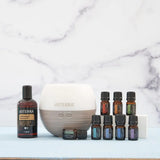 dōTERRA AromaTouch Diffused Set – Diffuser mit acht Ölen, Kokosnuss und Marmor-Studio | doTERRA