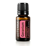 doterra Geranie aetherisches Oel 15ml Flasche weisser Hintergrund | doTERRA