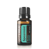 doterra Spearmint Gruene Minze aetherisches Oel 15ml Flasche weisser Hintergrund | doTERRA