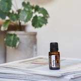 dōTERRA Purify Reinigende Mischung 15ml – Pinsel und Efeutute in grauem Innenraum | doTERRA